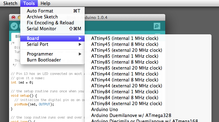 arduino 1.8.5 files for attiny